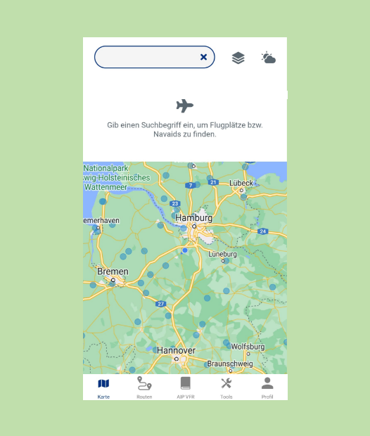 App-Screenshot - Karte