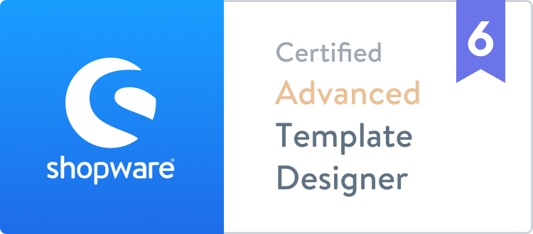 Shopware 6 - Certified Advanced Template Designer Logo